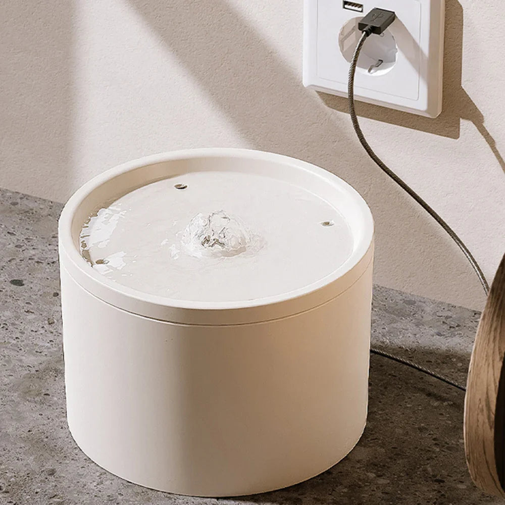 Automatic Ceramic Pet Water Fountain - Silent Circulating Water Dispenser for Cats & Small Dogs
