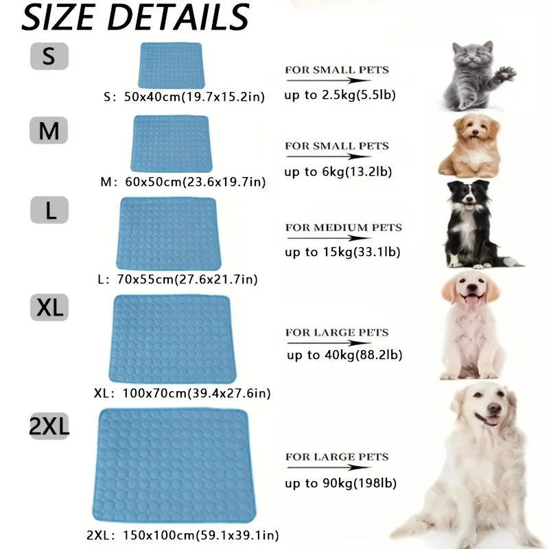 Breathable Self Cooling Pet Mat for Dogs, Lightweight Cooling Pad for Summer