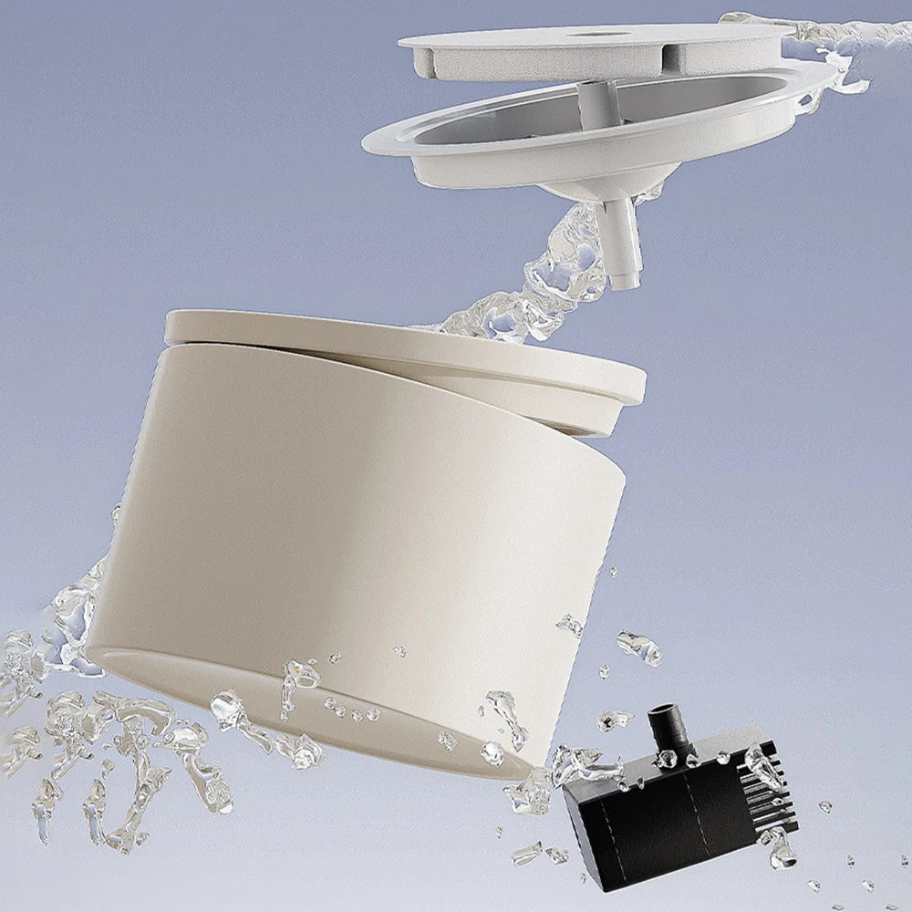Automatic Ceramic Pet Water Fountain - Silent Circulating Water Dispenser for Cats & Small Dogs