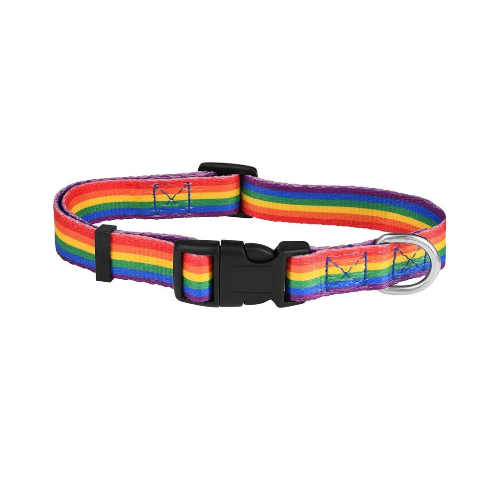 25 Pack Rainbow Striped Extra Large Dog/Cat/Pet Collars